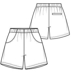 Moldes de confeccion para HOMBRES Shorts Bermudas tenis 648